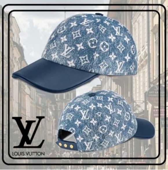 Louis Vuitton Jacquard Denim Cap -Adjustable Straps - Picture 2 of 9
